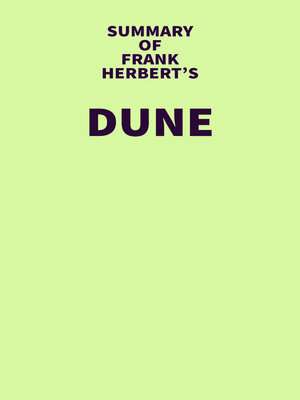 cover image of Summary of Frank Herbert's Dune